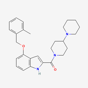 molecular formula C27H33N3O2 B2890492 1'-{4-[(2-Methylphenyl)methoxy]-1H-indole-2-carbonyl}-1,4'-bipiperidine CAS No. 1448030-46-3