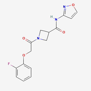 molecular formula C15H14FN3O4 B2890498 1-(2-(2-fluorophenoxy)acetyl)-N-(isoxazol-3-yl)azetidine-3-carboxamide CAS No. 1448031-51-3