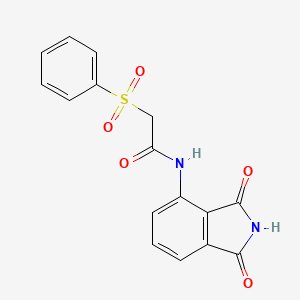 molecular formula C16H12N2O5S B2890499 2-(benzenesulfonyl)-N-(1,3-dioxoisoindol-4-yl)acetamide CAS No. 895457-97-3