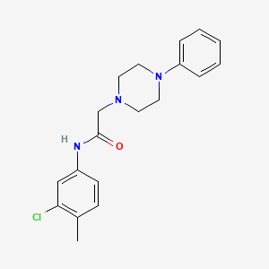 N-(3-chloro-4-methylphenyl)-2-(4-phenylpiperazin-1-yl)acetamide
