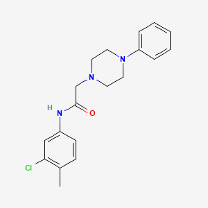 molecular formula C19H22ClN3O B2890501 N-(3-chloro-4-methylphenyl)-2-(4-phenylpiperazin-1-yl)acetamide CAS No. 477333-97-4