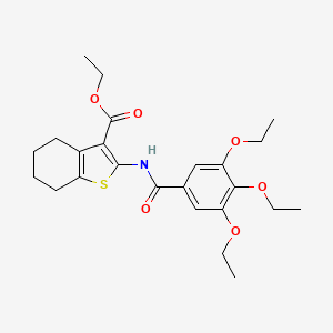 molecular formula C24H31NO6S B2890505 Ethyl 2-(3,4,5-triethoxybenzamido)-4,5,6,7-tetrahydrobenzo[b]thiophene-3-carboxylate CAS No. 449190-24-3