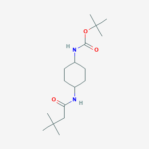 molecular formula C17H32N2O3 B2890507 tert-Butyl (1R*,4R*)-4-(3,3-dimethylbutanamido)cyclohexylcarbamate CAS No. 1286263-48-6