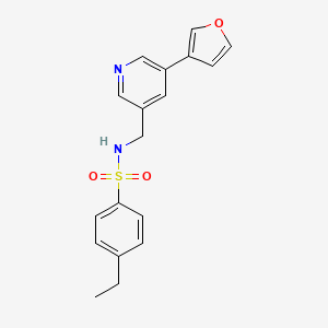 molecular formula C18H18N2O3S B2890511 4-乙基-N-((5-(呋喃-3-基)吡啶-3-基)甲基)苯磺酰胺 CAS No. 2034394-10-8