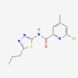 6-Chloro-4-methyl-N-(5-propyl-1,3,4-thiadiazol-2-yl)pyridine-2-carboxamide