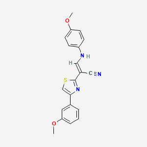 (E)-3-((4-methoxyphenyl)amino)-2-(4-(3-methoxyphenyl)thiazol-2-yl)acrylonitrile