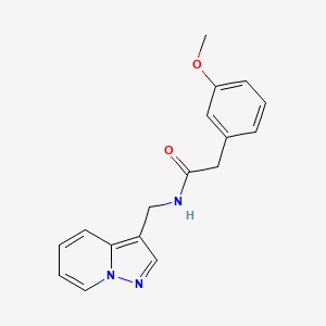 molecular formula C17H17N3O2 B2890515 2-(3-methoxyphenyl)-N-(pyrazolo[1,5-a]pyridin-3-ylmethyl)acetamide CAS No. 1360391-45-2
