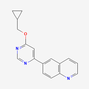 6-[6-(Cyclopropylmethoxy)pyrimidin-4-yl]quinoline