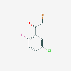 molecular formula C8H5BrClFO B2890519 2-Bromo-1-(5-chloro-2-fluorophenyl)ethanone CAS No. 725743-40-8