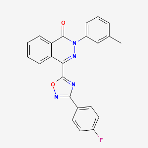 molecular formula C23H15FN4O2 B2890520 4-[3-(4-fluorophenyl)-1,2,4-oxadiazol-5-yl]-2-(3-methylphenyl)phthalazin-1(2H)-one CAS No. 1291862-08-2