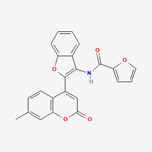 molecular formula C23H15NO5 B2890523 N-[2-(7-甲基-2-氧代-2H-色烯-4-基)-1-苯并呋喃-3-基]呋喃-2-甲酰胺 CAS No. 904499-97-4