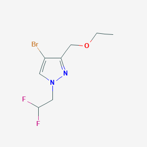 molecular formula C8H11BrF2N2O B2890531 4-bromo-1-(2,2-difluoroethyl)-3-(ethoxymethyl)-1H-pyrazole CAS No. 1856019-05-0