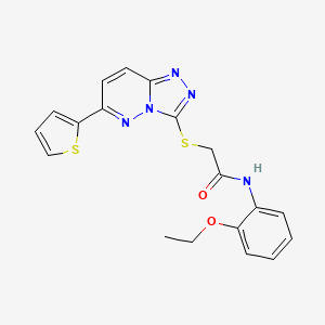 molecular formula C19H17N5O2S2 B2890537 N-(2-ethoxyphenyl)-2-{[6-(2-thienyl)[1,2,4]triazolo[4,3-b]pyridazin-3-yl]thio}acetamide CAS No. 894049-35-5