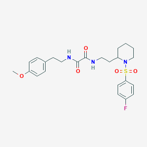molecular formula C24H30FN3O5S B2890539 N1-(2-(1-((4-fluorophenyl)sulfonyl)piperidin-2-yl)ethyl)-N2-(4-methoxyphenethyl)oxalamide CAS No. 898445-17-5
