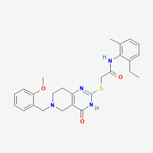 N-(2-ethyl-6-methylphenyl)-2-{[6-(2-methoxybenzyl)-4-oxo-3,4,5,6,7,8-hexahydropyrido[4,3-d]pyrimidin-2-yl]sulfanyl}acetamide