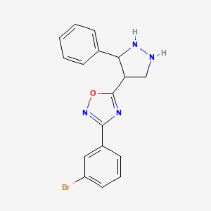 molecular formula C17H11BrN4O B2890547 3-(3-溴苯基)-5-(3-苯基吡唑烷-4-基)-1,2,4-恶二唑 CAS No. 1251709-76-8
