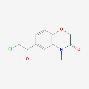 molecular formula C11H10ClNO3 B2890552 6-(氯乙酰基)-4-甲基-2H-1,4-苯并恶嗪-3(4H)-酮 CAS No. 114566-43-7