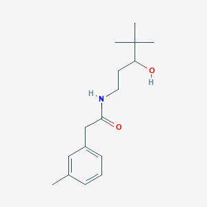 molecular formula C16H25NO2 B2890557 N-(3-羟基-4,4-二甲基戊基)-2-(间甲苯基)乙酰胺 CAS No. 1396854-18-4