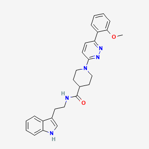 molecular formula C27H29N5O2 B2890558 N-(2-(1H-吲哚-3-基)乙基)-1-(6-(2-甲氧基苯基)哒嗪-3-基)哌啶-4-甲酰胺 CAS No. 1203042-97-0