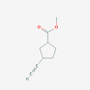 molecular formula C9H12O2 B2890560 Methyl 3-ethynylcyclopentane-1-carboxylate CAS No. 2102410-05-7