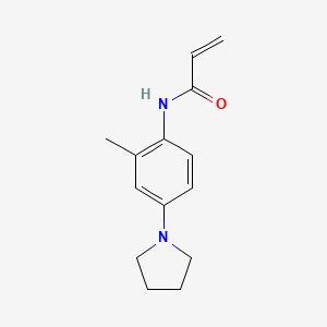 molecular formula C14H18N2O B2890564 N-(2-methyl-4-pyrrolidin-1-ylphenyl)prop-2-enamide CAS No. 1156618-15-3