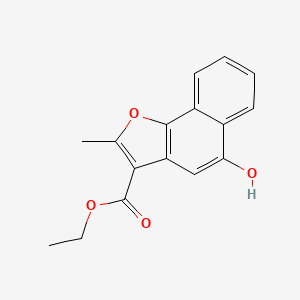 molecular formula C16H14O4 B2890572 Ethyl 5-hydroxy-2-methylnaphtho[1,2-b]furan-3-carboxylate CAS No. 110514-99-3