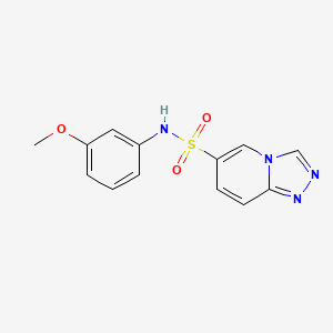 molecular formula C13H12N4O3S B2890579 N-(3-methoxyphenyl)-[1,2,4]triazolo[4,3-a]pyridine-6-sulfonamide CAS No. 1251632-96-8