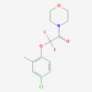 molecular formula C13H14ClF2NO3 B2890581 2-(4-Chloro-2-methylphenoxy)-2,2-difluoro-1-morpholino-1-ethanone CAS No. 400088-75-7