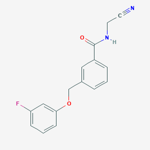 molecular formula C16H13FN2O2 B2890583 N-(Cyanomethyl)-3-[(3-fluorophenoxy)methyl]benzamide CAS No. 1385374-86-6