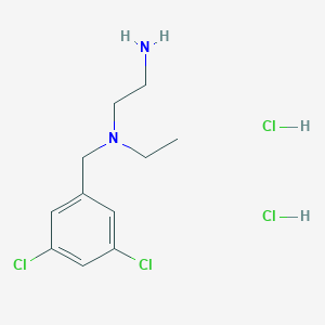 molecular formula C11H18Cl4N2 B2890586 N'-[(3,5-Dichlorophenyl)methyl]-N'-ethylethane-1,2-diamine;dihydrochloride CAS No. 2378502-83-9