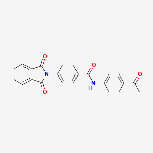 molecular formula C23H16N2O4 B2890591 N-(4-acetylphenyl)-4-(1,3-dioxo-1,3-dihydro-2H-isoindol-2-yl)benzamide CAS No. 331432-20-3