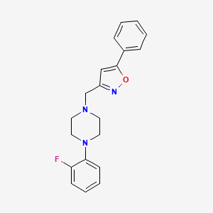 molecular formula C20H20FN3O B2890602 1-(2-氟苯基)-4-[(5-苯基-3-异恶唑基)甲基]哌嗪 CAS No. 339019-73-7