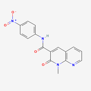 molecular formula C16H12N4O4 B2890605 1-甲基-N-(4-硝基苯基)-2-氧代-1,2-二氢-1,8-萘啶-3-甲酰胺 CAS No. 899968-90-2