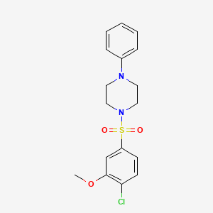 molecular formula C17H19ClN2O3S B2890607 1-(4-Chloro-3-methoxyphenyl)sulfonyl-4-phenylpiperazine CAS No. 333311-28-7