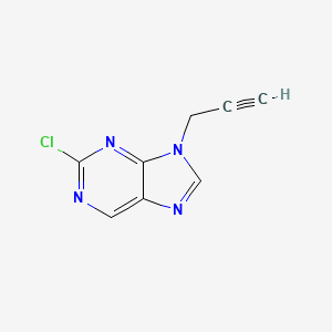 molecular formula C8H5ClN4 B2890613 2-氯-9-(丙-2-炔-1-基)-9H-嘌呤 CAS No. 2119574-89-7