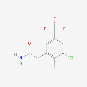molecular formula C9H6ClF4NO B2890638 2-[3-Chloro-2-fluoro-5-(trifluoromethyl)phenyl]acetamide CAS No. 2514758-07-5