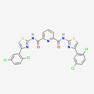 molecular formula C25H13Cl4N5O2S2 B2890643 N2,N6-双(4-(2,5-二氯苯基)噻唑-2-基)吡啶-2,6-二甲酰胺 CAS No. 392325-18-7