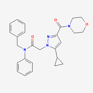 N-benzyl-2-(5-cyclopropyl-3-(morpholine-4-carbonyl)-1H-pyrazol-1-yl)-N-phenylacetamide