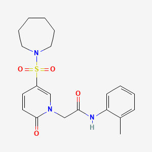 B2890651 2-[5-(azepan-1-ylsulfonyl)-2-oxopyridin-1(2H)-yl]-N-(2-methylphenyl)acetamide CAS No. 1251608-26-0