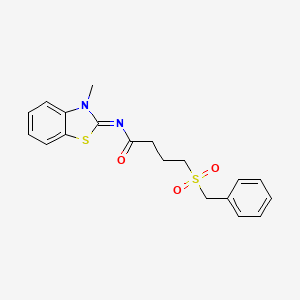 (E)-4-(benzylsulfonyl)-N-(3-methylbenzo[d]thiazol-2(3H)-ylidene)butanamide