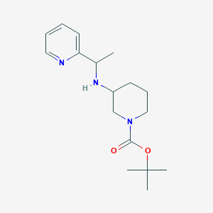 molecular formula C17H27N3O2 B2890659 tert-Butyl 3-((1-(pyridin-2-yl)ethyl)amino)piperidine-1-carboxylate CAS No. 1289385-48-3