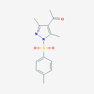 molecular formula C14H16N2O3S B289066 1-{3,5-dimethyl-1-[(4-methylphenyl)sulfonyl]-1H-pyrazol-4-yl}ethanone 