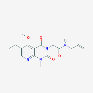 molecular formula C17H22N4O4 B2890661 N-allyl-2-(5-ethoxy-6-ethyl-1-methyl-2,4-dioxo-1,2-dihydropyrido[2,3-d]pyrimidin-3(4H)-yl)acetamide CAS No. 941898-38-0
