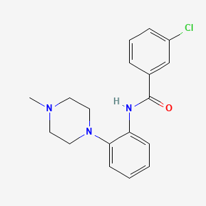 molecular formula C18H20ClN3O B2890665 3-chloro-N-[2-(4-methylpiperazin-1-yl)phenyl]benzamide CAS No. 400076-86-0