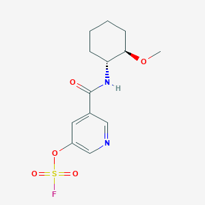 molecular formula C13H17FN2O5S B2890684 3-Fluorosulfonyloxy-5-[[(1R,2R)-2-methoxycyclohexyl]carbamoyl]pyridine CAS No. 2418594-33-7