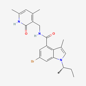 (S)-6-bromo-1-(sec-butyl)-N-((4,6-dimethyl-2-oxo-1,2-dihydropyridin-3-yl)methyl)-3-methyl-1H-indole-4-carboxamide