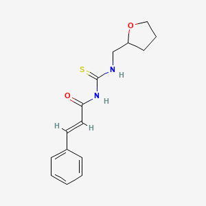 (2E)-3-phenyl-N-[(tetrahydrofuran-2-ylmethyl)carbamothioyl]prop-2-enamide