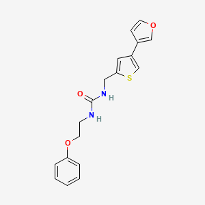 molecular formula C18H18N2O3S B2890707 1-[[4-(Furan-3-yl)thiophen-2-yl]methyl]-3-(2-phenoxyethyl)urea CAS No. 2380033-46-3