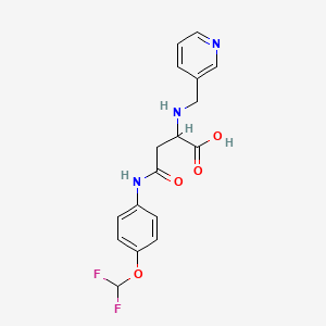 4-((4-(Difluoromethoxy)phenyl)amino)-4-oxo-2-((pyridin-3-ylmethyl)amino)butanoic acid