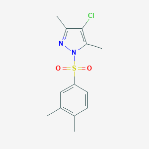 molecular formula C13H15ClN2O2S B289071 4-chloro-1-[(3,4-dimethylphenyl)sulfonyl]-3,5-dimethyl-1H-pyrazole 